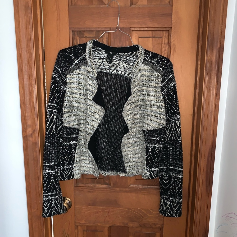H&M black and white blazer